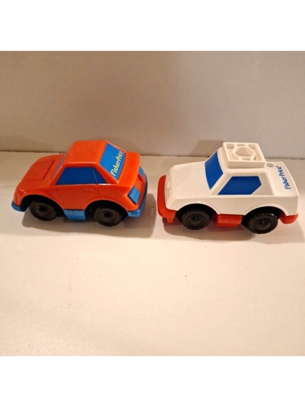 Fisher Price Flip Track Rail Ambulance & Red Blue Car 1992 3" Replacement Lot - Picture 5 of 9